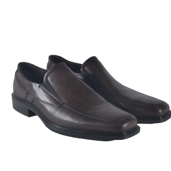 ECCO Edinburgh Modern Venetian Leather Men's 11 Bike Toe Loafers